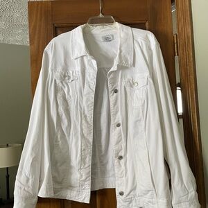 Croft & Barrow Classic White Jean Jacket